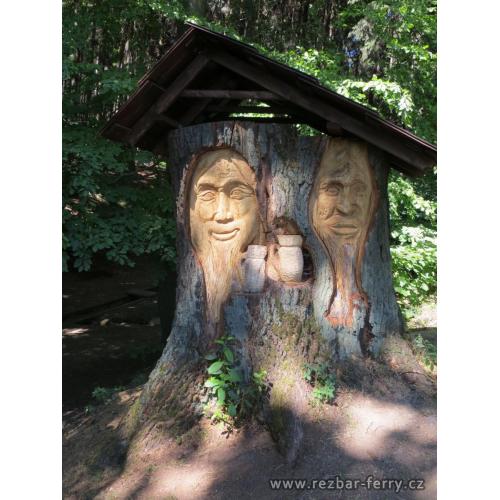 Duchové stromu u studánky poblíž Hostašovic.